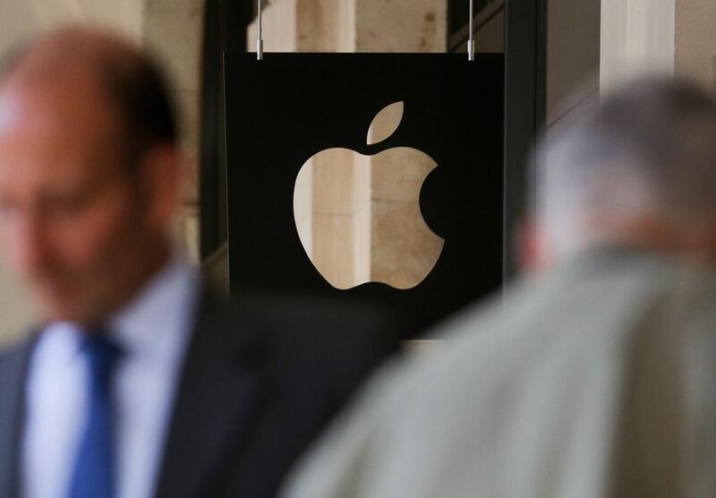 The European Commission ruled this week that Apple owes €13 billion (Dh53bh) in back taxes to the Irish government. Daniel Leal-Olivas / AFP