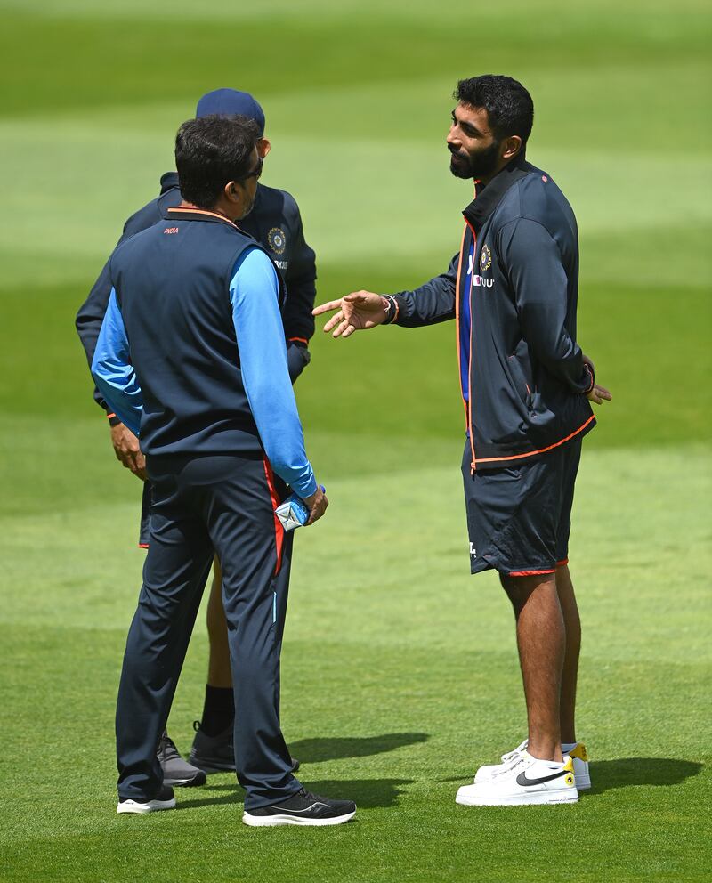 India's stand-in captain Jasprit Bumrah at a training session at Edgbaston on the eve of the 5th Test against England. Getty
