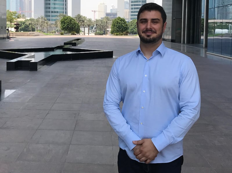 Ibrahim Kamalmaz, a young entrepreneur for Mahmoud Kassem profile for a start up series. He is the founder of Titanium Escrow, an online escrow service. Mahmoud Kassem / The National