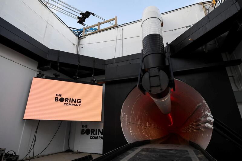 The Boring Company unveils the first test tunnel. Reuters