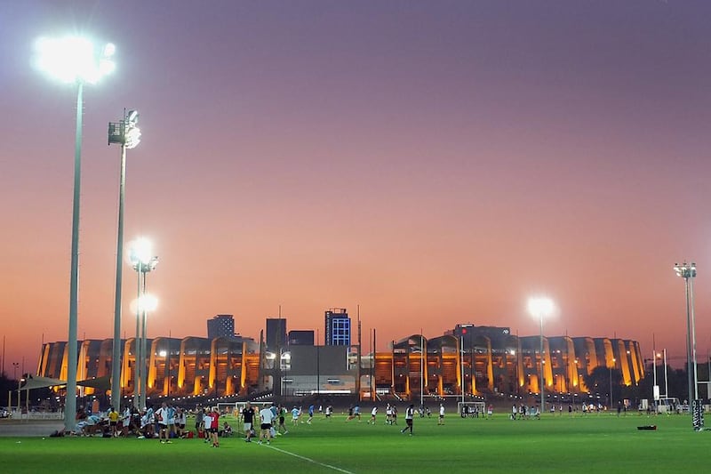 Night draws in at Sheikh Zayed Sports City on March 23, 2014. Delores Johnson / The National