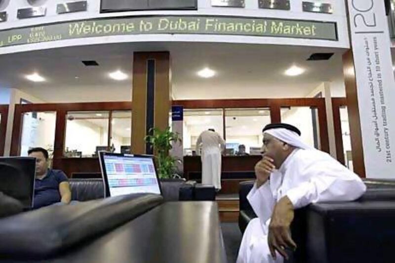 Trading in Dubai started the morning with most stocks struggling, but with Dubai Investments bucking that trend.