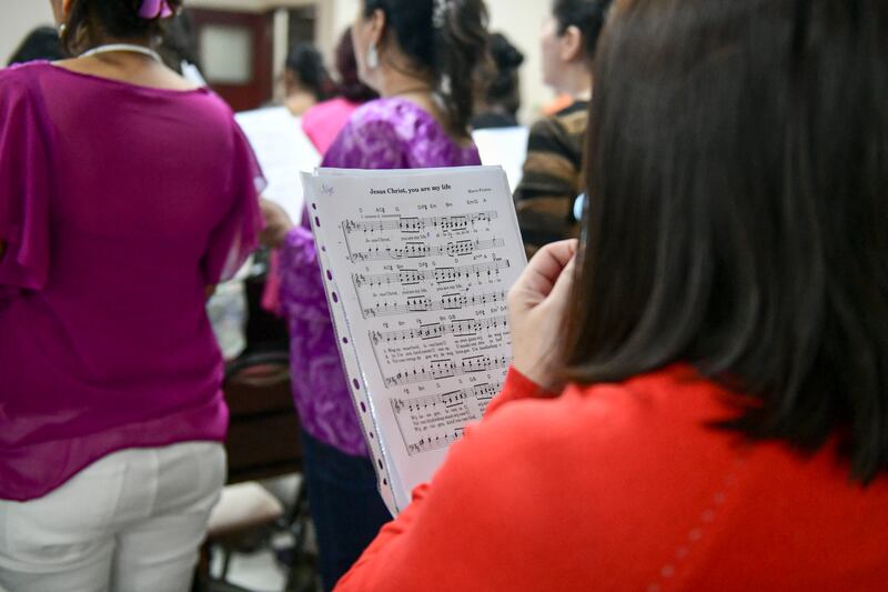 Choir practice in Manama.