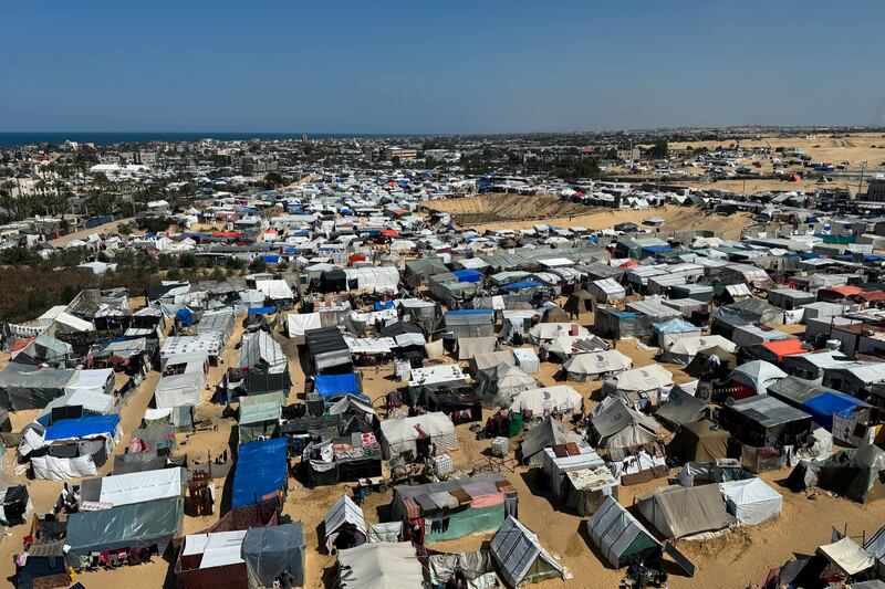 Hundreds of thousands of displaced Palestinians, who fled their homes due to Israeli strikes, have been sheltering in tent camps in Rafah. Reuters