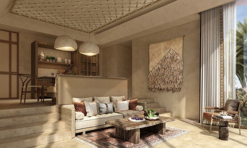 Luxury interiors make use of local, sustainable materials