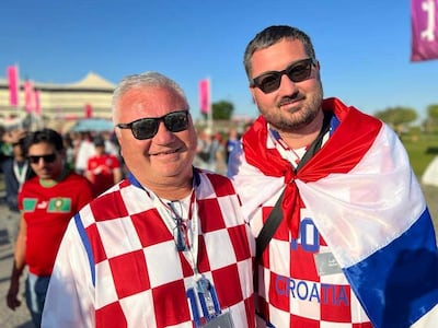 Drago Majher, 60, and his son, Josip, 36, were at the game. Andrew Scott / The National