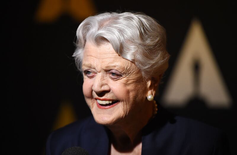 Lansbury at a special screening and panel discussion of Beauty and the Beast to celebrate the animated film's 25th anniversary in Beverly Hills, California.  AFP