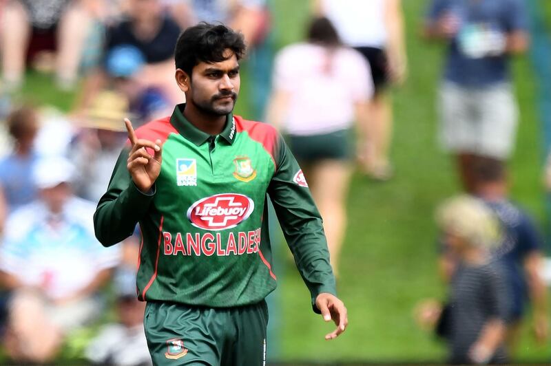 (FILES) In this file photo taken on February 20, 2019 Bangladesh's Mehidy Hasan Miraz reacts during the third one-day international cricket match between New Zealand and Bangladesh at University Oval in Dunedin. Two Bangladeshi cricketers who along with the rest of the squad narrowly survived last week's mosque attacks in New Zealand are getting married, they and family members said on March 22.
 / AFP / Marty MELVILLE
