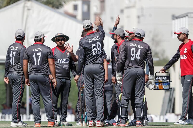 DUBAI, UNITED ARAB EMIRATES. 18 MARCH 2019. The UAE vs USA Cricket at the ICC Academy. (Photo: Antonie Robertson/The National) Journalist: Paul Radley. Section: Sport.