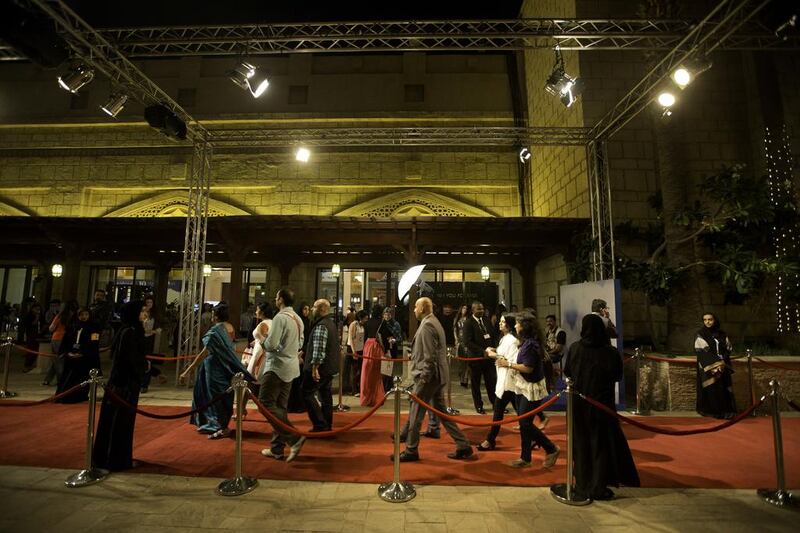Moviegoers arrive at a screening during the 2013 Dubai International Film Festival. Jaime Puebla / The National   