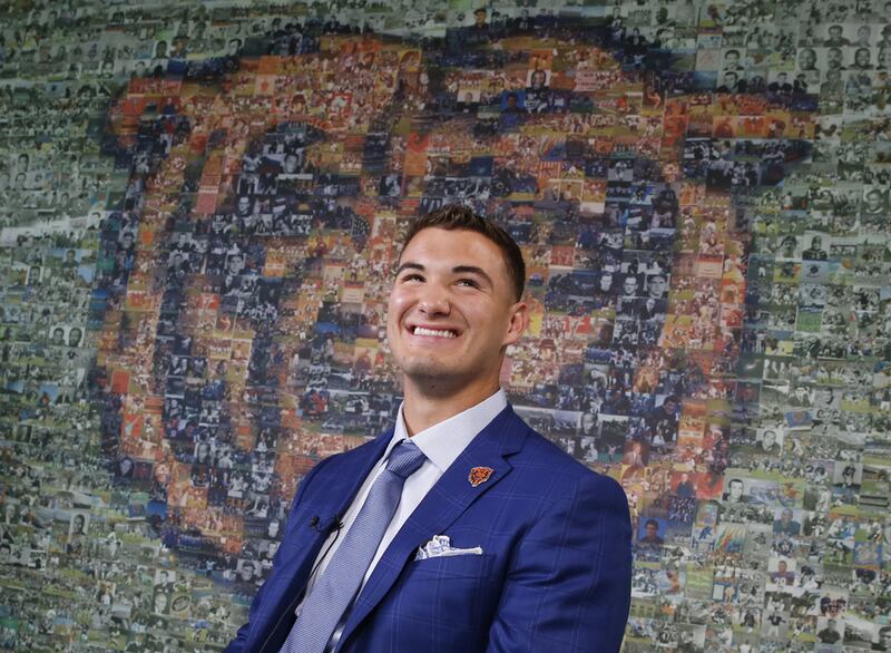 The Chicago Bears' first-round draft pick quarterback Mitchell Trubisky. Charles Rex Arbogast / AP Photo