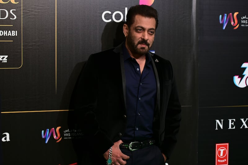 Salman Khan walks the green carpet at IIFA Rocks on the first night of the IIFA Awards 2022 at Etihad Arena, Abu Dhabi. All photos: Khushnum Bhandari / The National
