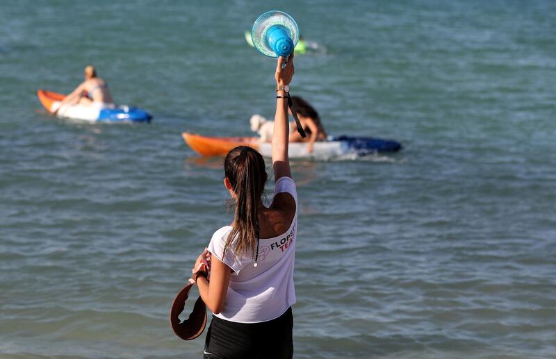 Dubai, United Arab Emirates - Reporter: Hayley Skirka. Features. DubaiÕs dog-friendly Flopser Beach near Al Jazira Bungalows in Ghantoot officially launches. Friday, October 16th, 2020. Dubai. Chris Whiteoak / The National