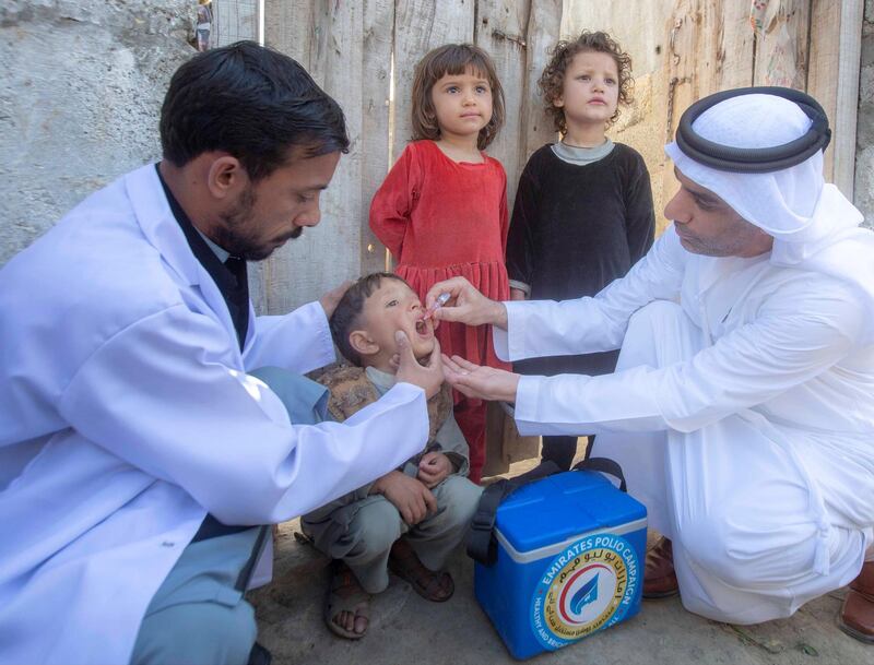 The UAE is closely involved in efforts to eradicate polio in Pakistan.