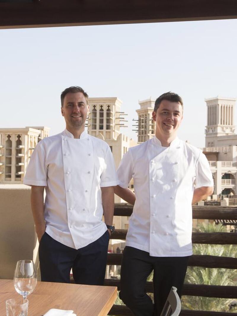 Nick Alvis ( Chef-Patron, Folly ) and Scott Price ( Chef-Patron, Folly ) will be running The Folly restaurant in Souk Madinat Jumeirah. Jeffrey E Biteng / The National 