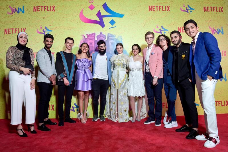 AMMAN, JORDAN - JUNE 12: The cast of "Jinn" attend World Premiere of Netflix Original series "Jinn" at Bisharat Golf Club on June 12, 2019 in Amman, Jordan. (Photo by Juan Naharro Gimenez/Getty Images for Netflix)