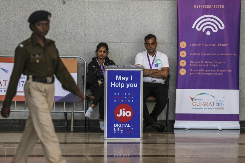 Reliance Jio network aims to cover 99 per cent of India’s population by the end of 2017. Dhiraj Singh / Bloomberg