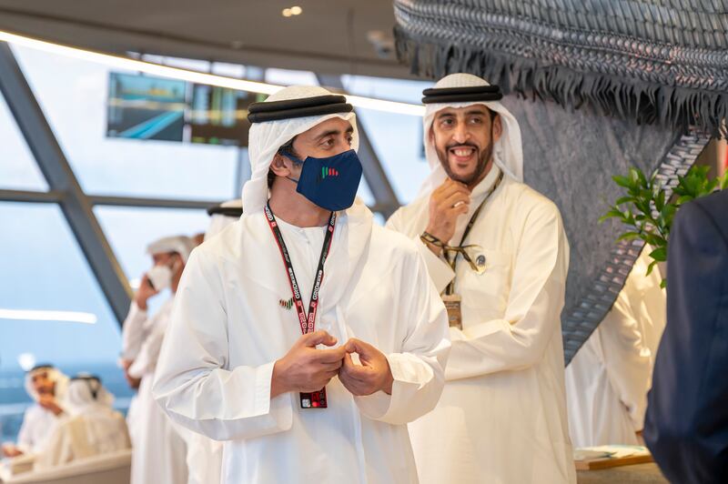 Sheikh Abdullah bin Zayed, Minister of Foreign Affairs and International Co-operation, with  Sheikh Abdullah bin Rashid Al Mualla, Deputy Ruler of Umm Al Quwain. Photo: Mohamed Al Hammadi / Ministry of Presidential Affairs