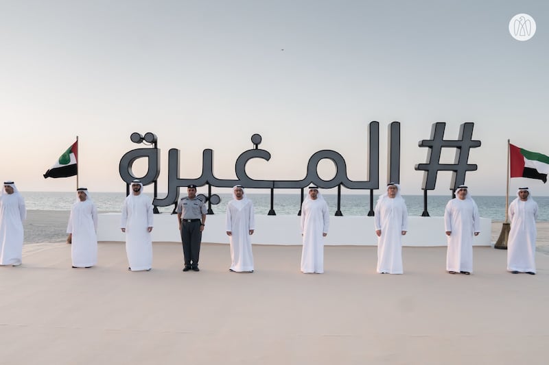 Sheikh Hamdan bin Zayed inaugurated Al Mughirah housing project, which is an integrated Emirati community neighbourhood that reflects the UAE’s culture and heritage.