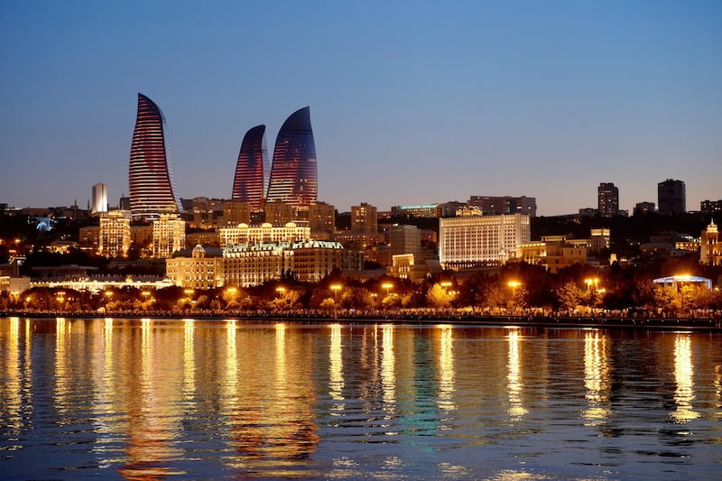 The Fairmont Baku, Flame Towers is one of three towers. Fairmont