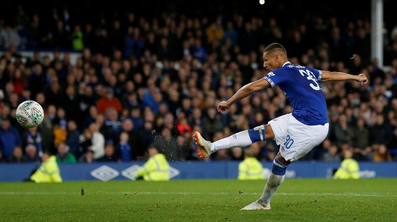 West Ham United 1 Everton 2, Saturday, 9.30pm. Both sides here can be widely inconsistent. Capable of great endeavours but equally woeful ineptitude. Everton rode their luck in beating Chelsea but with Richarlison, pictured, looking like he is returning to his best form this could be another three points for Marco Silva’s men. Action Images via Reuters