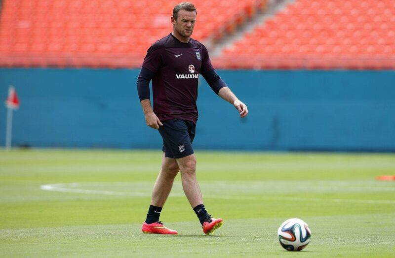 England's Wayne Rooney takes part in the team's training session in Miami. Florida, USA on Tuesday. Wolfgang Rattay / Reuters / June 3, 2014  
