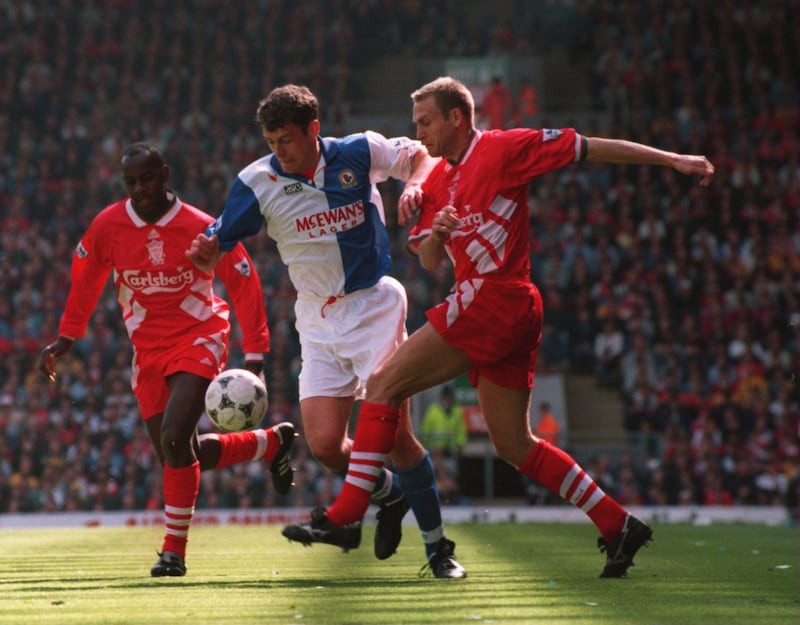 1994-95 Blackburn were beaten 2-1 by Liverpool on the final day, but had done enough to win the Premier League title. Getty
