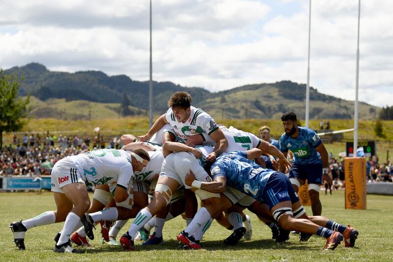 A Super Rugby pre-season match between the Chiefs and the Blues at Waihi Athletic Rugby Club in New Zealand on Friday, January 17. Getty
