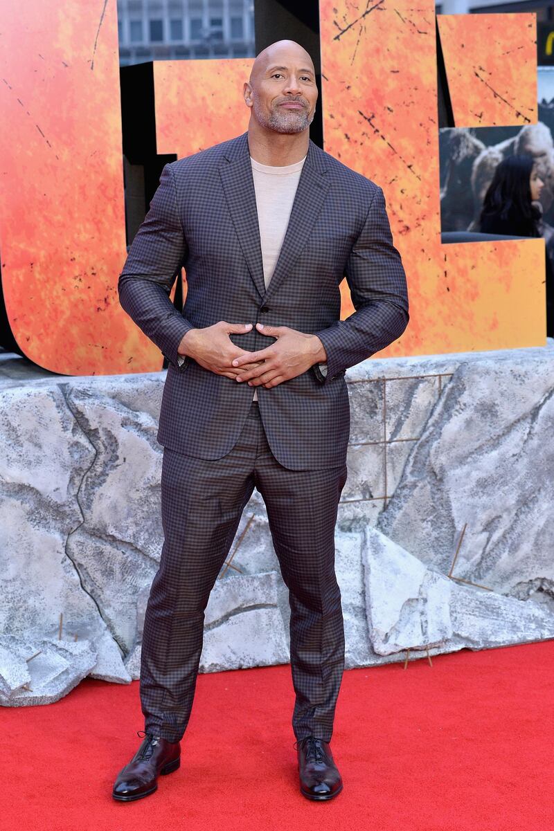 LONDON, ENGLAND - APRIL 11:  Actor Dwayne Johnson attends the European Premiere of 'Rampage' at Cineworld Leicester Square on April 11, 2018 in London, England.  (Photo by Jeff Spicer/Getty Images)
