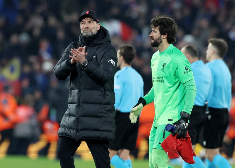 Liverpool manager Jurgen Klopp applauds fans after the narrow 2-1 aggregate victory over Inter Milan. Reuters