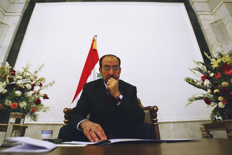 Prime minister Nouri Al Maliki in his office in the fortified Green Zone on October 25, 2006 in Baghdad.