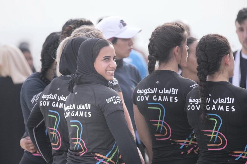 DUBAI, UNITED ARAB EMIRATES - April 3 2019.

F3 team arrive at day one of Dubai Gov Games.

 (Photo by Reem Mohammed/The National)

Reporter: 
Section:  NA