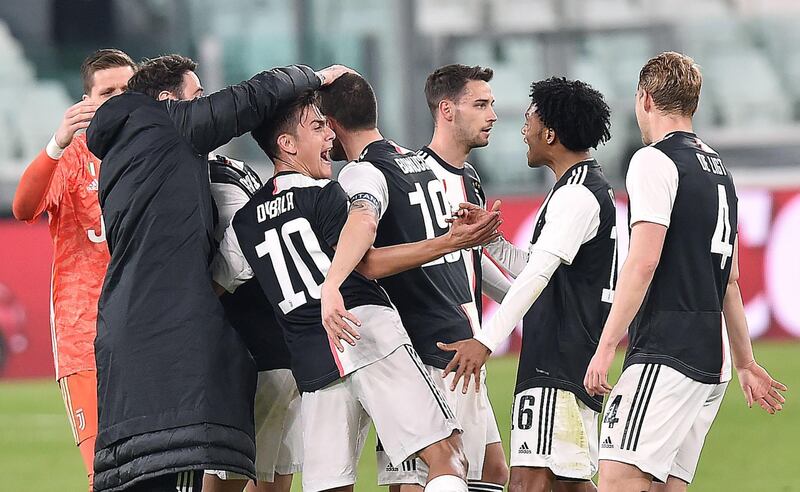 6. Juventus - 3812 points.  Players celebrate after another win in Serie A.  EPA