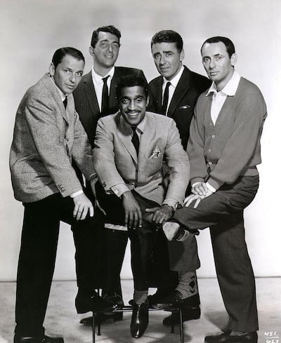 FILE PHOTO: An undated promotional photo of the ''Rat Pack'', (from left)Frank Sinatra, Dean Martin, Sammy Davis Jr., Peter Lawford and Joey Bishop. (photo by Newsmakers)