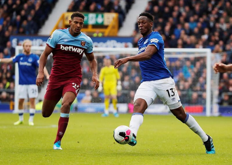 Centre-back: Yerry Mina (Everton) – The Colombian produced his best performance of the season to dominate at the back against West Ham. Also almost scored. Reuters