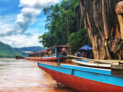 Pak Ou Caves is a popular boat stop within the Golden Triangle. Melinda Healy