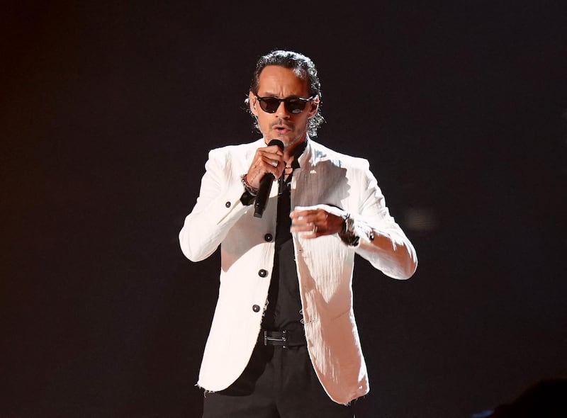 MIAMI, FLORIDA - NOVEMBER 16: In this image released on November 19, 2020, Marc Anthony performs at the 2020 Latin GRAMMY Awards on November 16, 2020 in Miami, Florida. The 2020 Latin GRAMMYs aired on November 19, 2020.   Alexander Tamargo/Getty Images for The Latin Recording Academy /AFP (Photo by Alexander Tamargo / GETTY IMAGES NORTH AMERICA / Getty Images via AFP)
