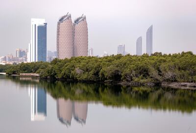 Abu Dhabi, United Arab Emirates, March 16, 2021.  Hazy and overcast weather at Abu Dhabi.  Eastern Mangroves area.
Victor Besa/The National
Section:  NA
FOR:  Stand Alone/ Big Picture