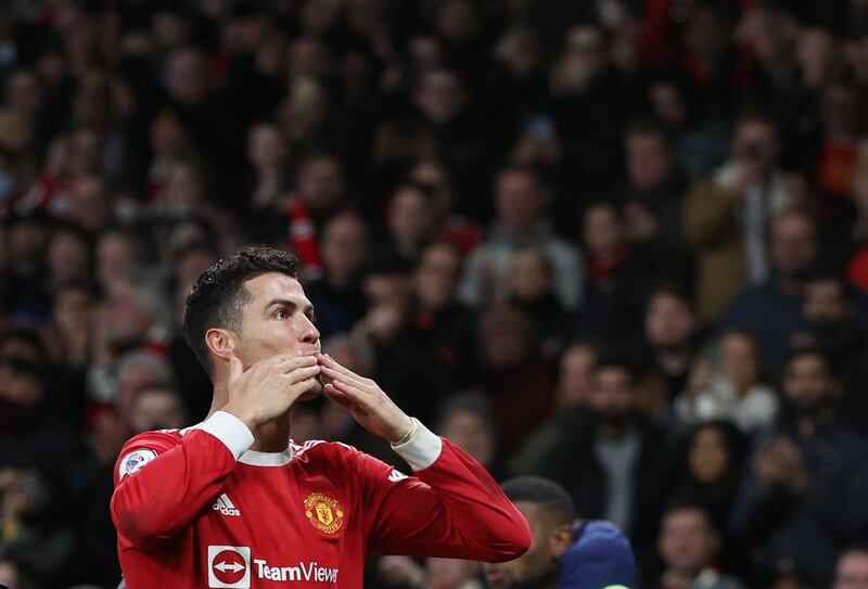 Ronaldo celebrates scoring the winner. Reuters