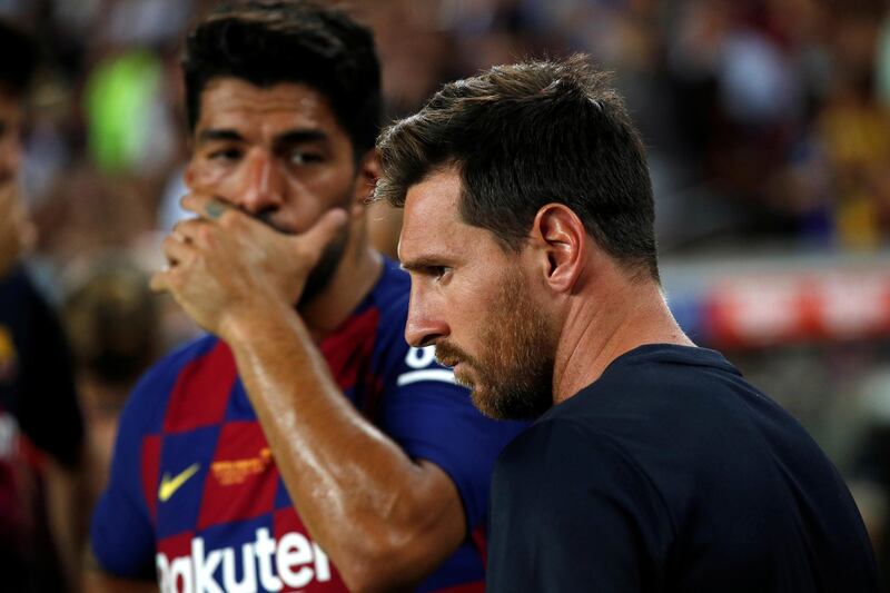 Suarez and Messi together. Reuters