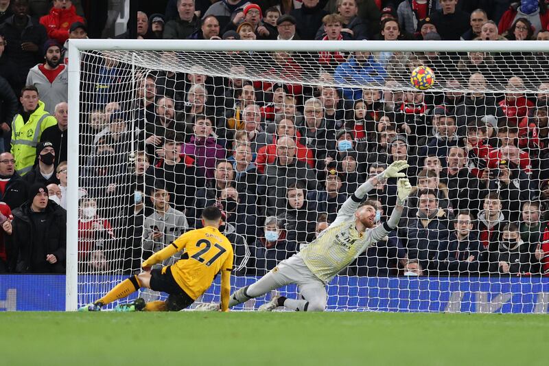 PREMIER LEAGUE TEAM OF THE WEEK: Goalkeeper: Jose Sa (Wolves) – A terrific injury-time save from Bruno Fernandes secured his clean sheet and Wolves’ first win at Old Trafford since 1980. Getty Images