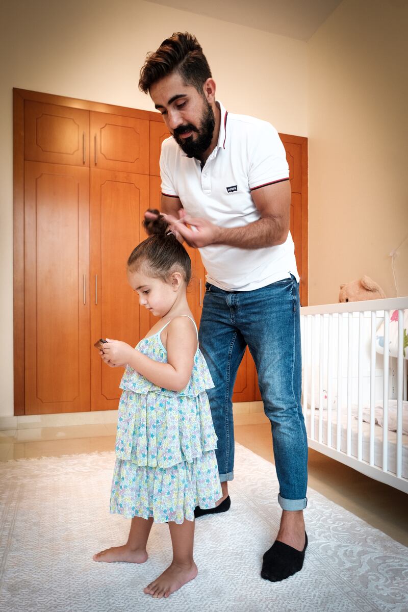 Radwan, 35, is an investor and father of Ella, his two-and-a-half-year-old daughter. Photo: Alanood Ghazi Mubarak / Swedish Embassy Abu Dhabi