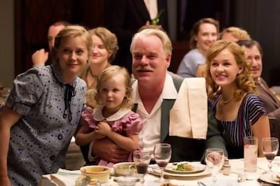 Amy Adams, left, and Philip Seymour Hoffman star in The Master. AP