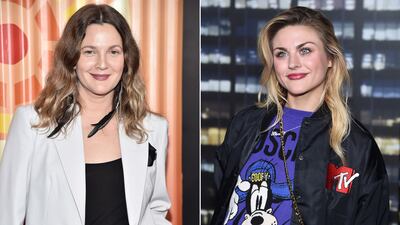Drew Barrymore and Frances Bean Cobain. AFP