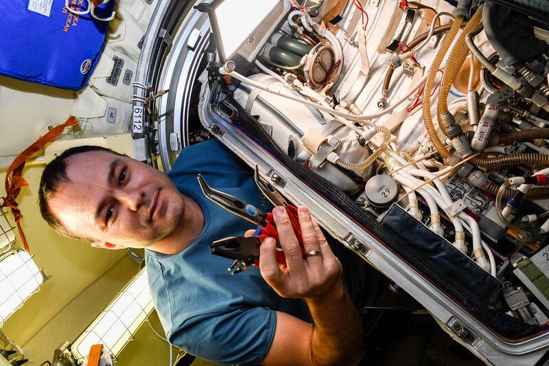 Mr Petelin aboard the International Space Station on December 9, 2022. Photo: Nasa