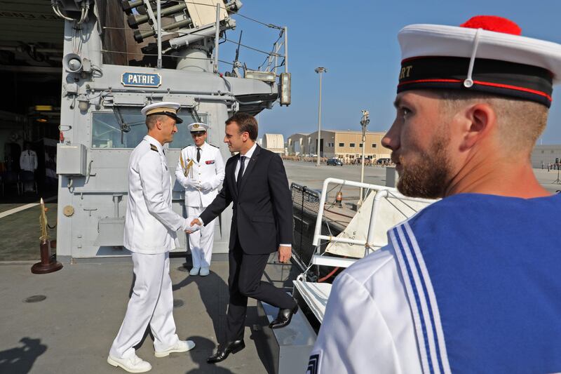The French naval base opened in 2009 and shows France's deepening military cooperation with the UAE.  Ludovic Marin / AFP