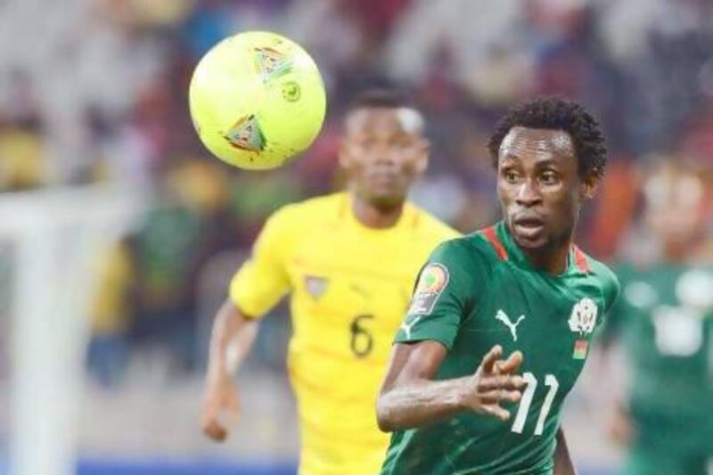 Jonathan Pitroipa was only 11 when Burkina Faso last made it to the semi-finals of the African Cup of Nations. Stephane de Sakutin / AFP