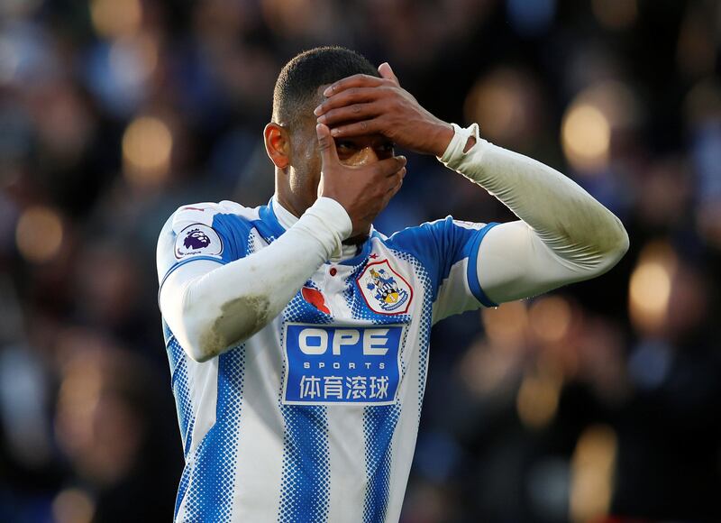 Soccer Football - Premier League - Huddersfield Town vs West Bromwich Albion - John Smith's Stadium, Huddersfield, Britain - November 4, 2017   Huddersfield Town’s Rajiv van La Parra celebrates scoring their first goal         REUTERS/Andrew Yates  EDITORIAL USE ONLY. No use with unauthorized audio, video, data, fixture lists, club/league logos or "live" services. Online in-match use limited to 75 images, no video emulation. No use in betting, games or single club/league/player publications. Please contact your account representative for further details.