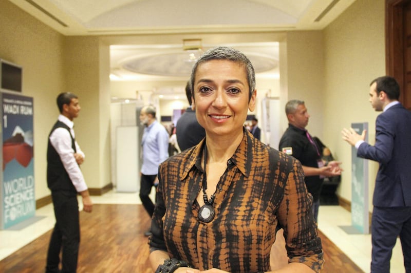 Zainab Salbi, founder of Women for Women International, at the World Science Forum in Jordan. Sophie Tremblay for The National