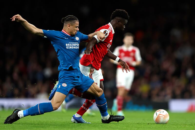 Xavi Simons - 6, Looked like he was limiting himself at times even though he still offered glimpses of his talent. Drove forward well but couldn’t get his shot on target, then tempted Xhaka into the challenge that got him booked. AP Photo